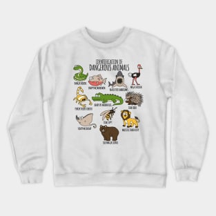 Cute Funny Animal Lover's Identification of Dangerous Animals Classic Crewneck Sweatshirt